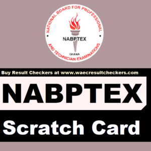 NABPTEX Results Checker Scratch Card